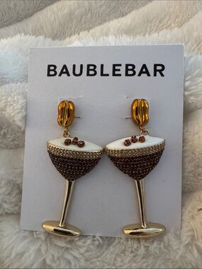 Baublebar espresso martini earrings NWT